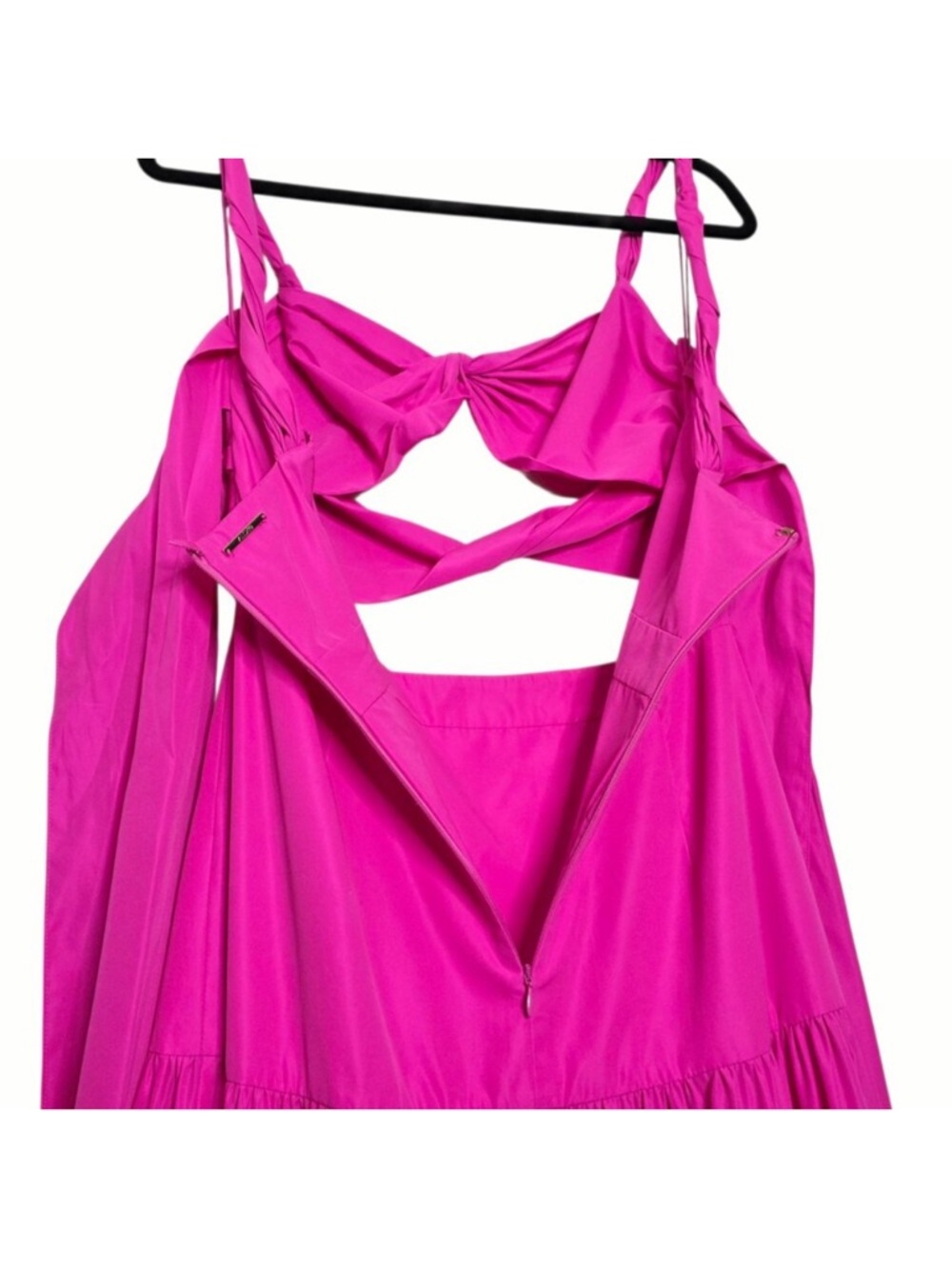 Alexis Azalea Maxi Dress Magenta Pink Twist Cutout Tiered Gown M‎ - Picture 10 of 16